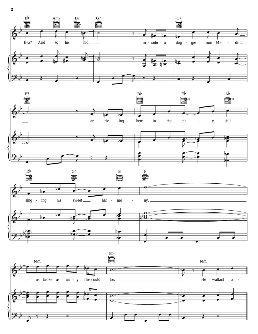 Spanish Flea Piano, Vocal, Guitar scores gallery preview page 2