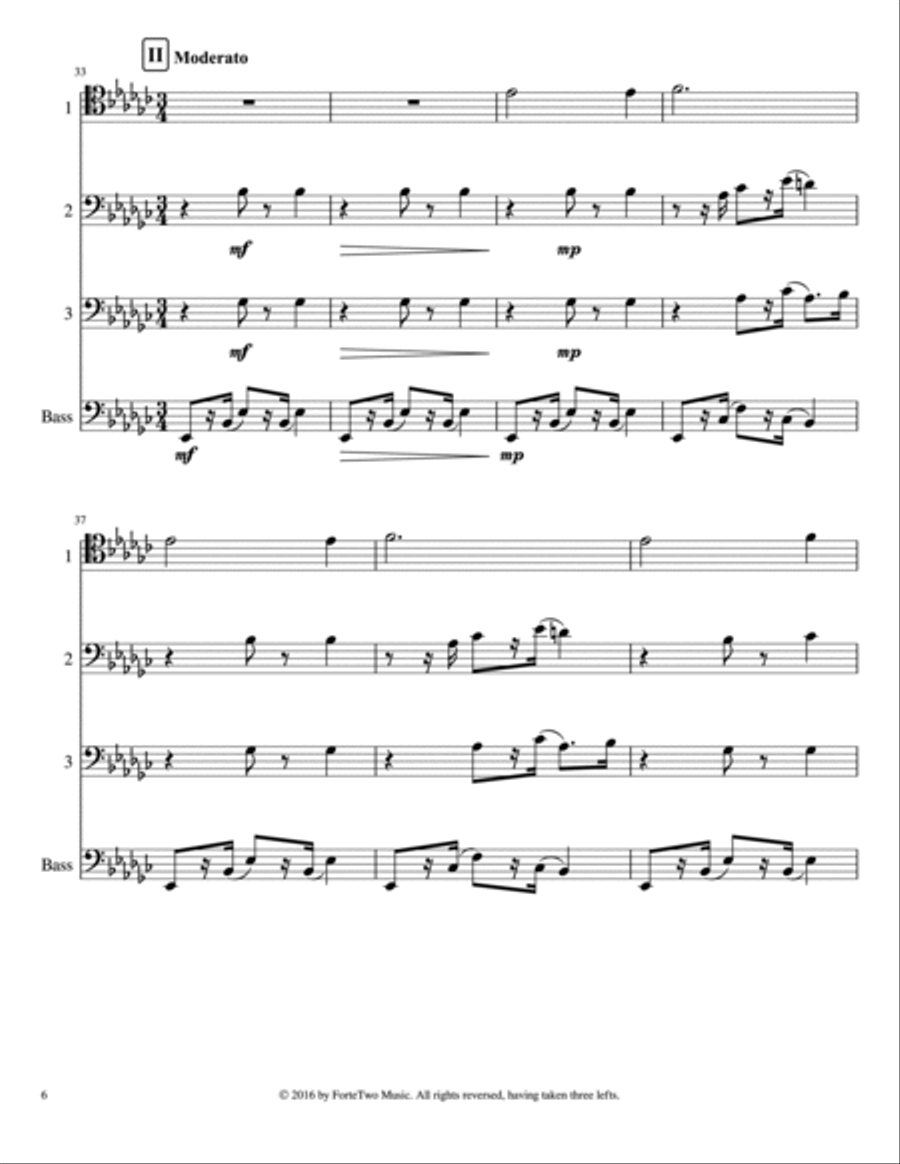 Sakura, Sakura and Eight Variations for Trombone Quartet Trombone Quartet scores gallery preview page 6