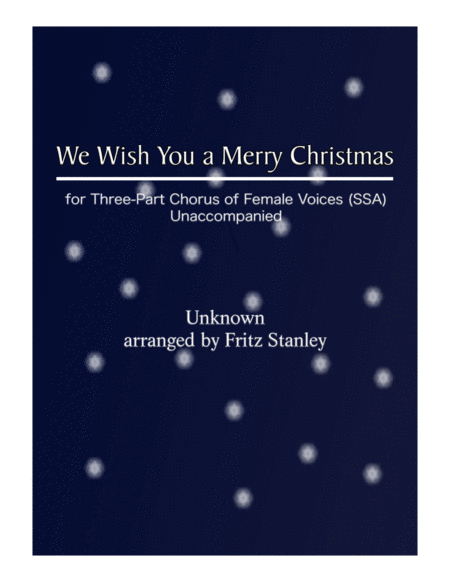 We Wish You a Merry Christmas - SSA A Cappella image number null