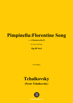 Book cover for Tchaikovsky-Pimpinella:Florentine Song,in G Major,Op.38 No.6