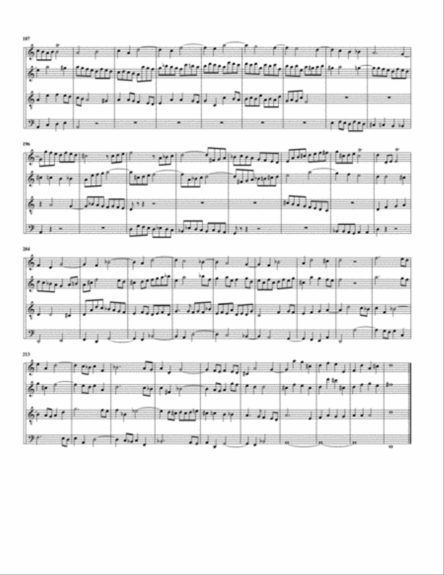 Fugue for organ, BWV 538/II (Arrangement for 4 recorders) Recorder scores gallery preview page 6