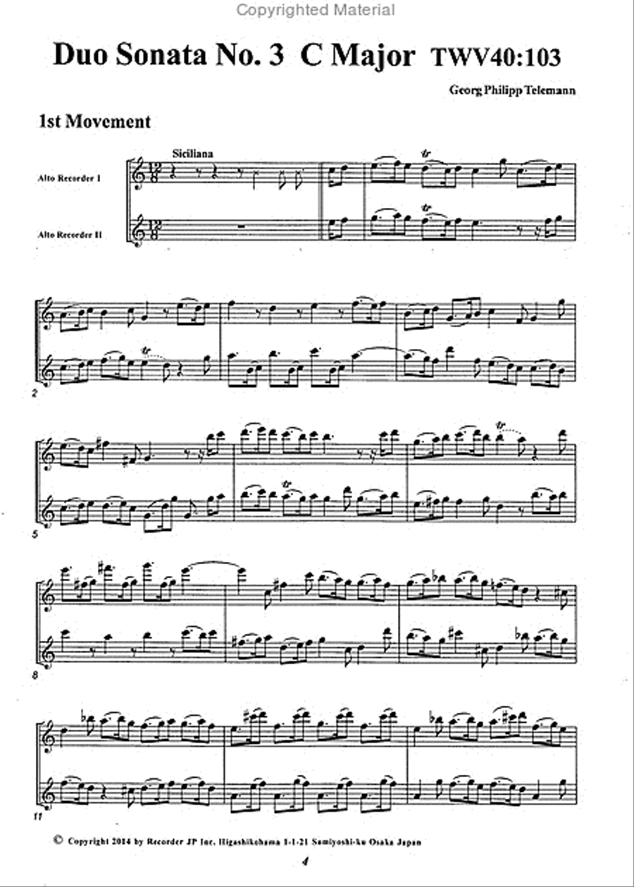 Duo Sonatas Vol. 2 Duo Sonatas Vol. 2 Alto Recorder scores gallery preview page 2