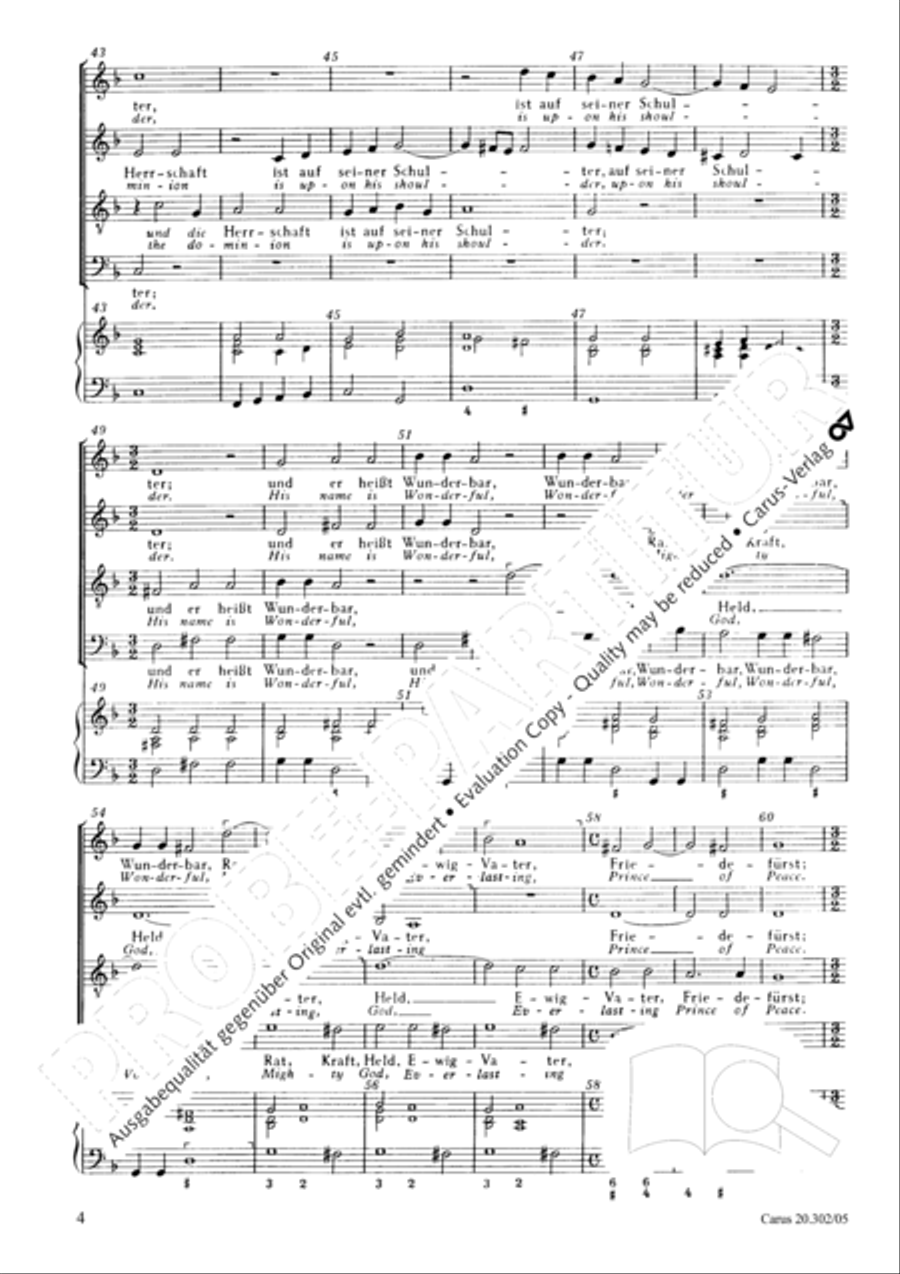 A child is born unto us 4-Part scores gallery preview page 5