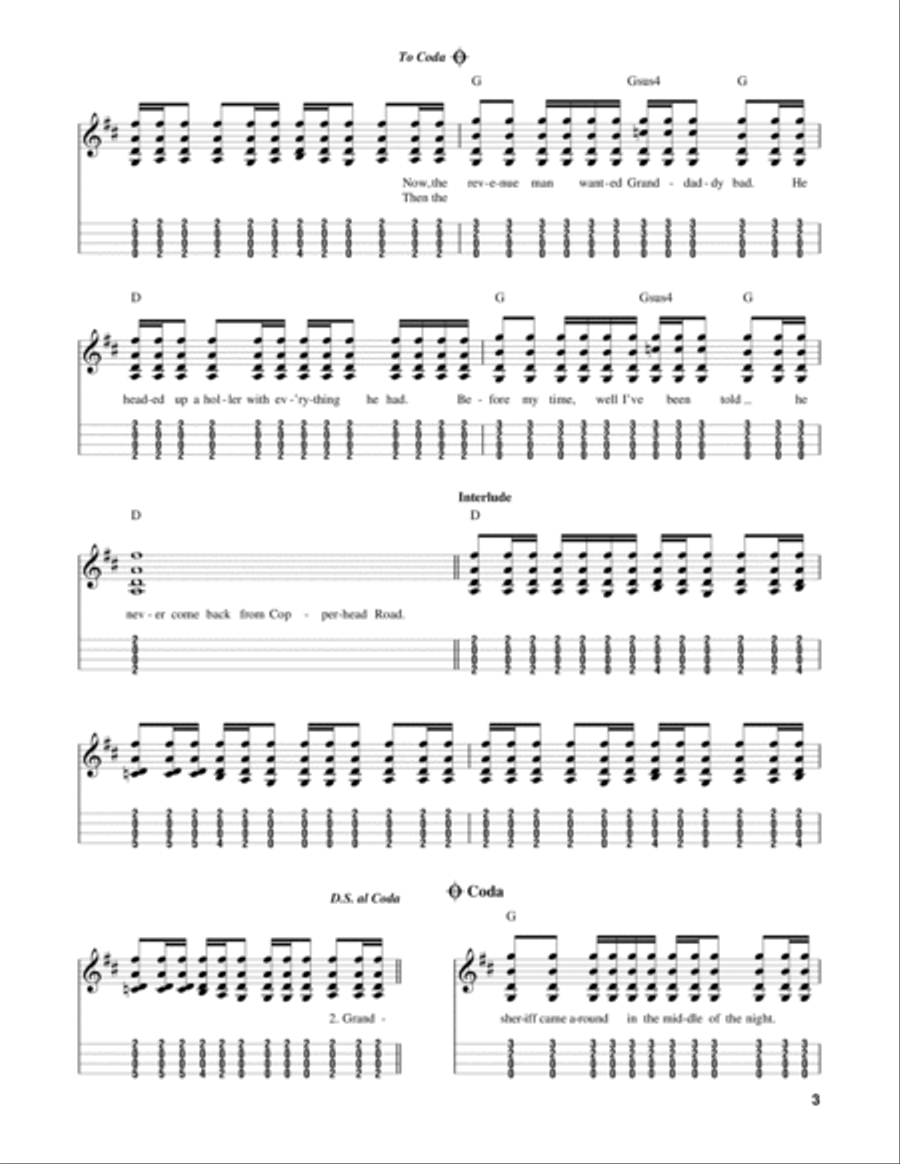 Copperhead Road Mandolin scores gallery preview page 3