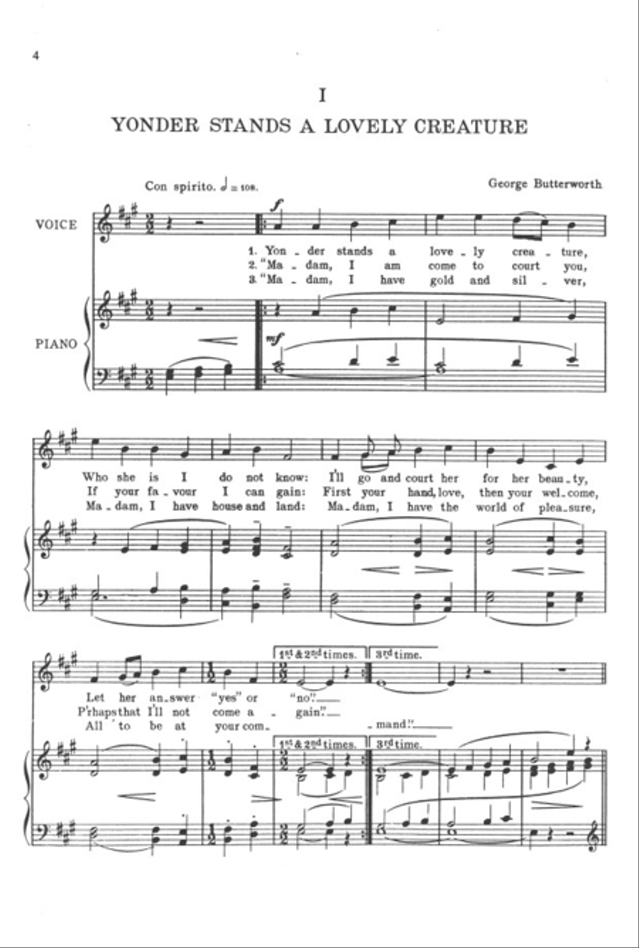 Folk Songs from Sussex and Other Songs Voice scores gallery preview page 2