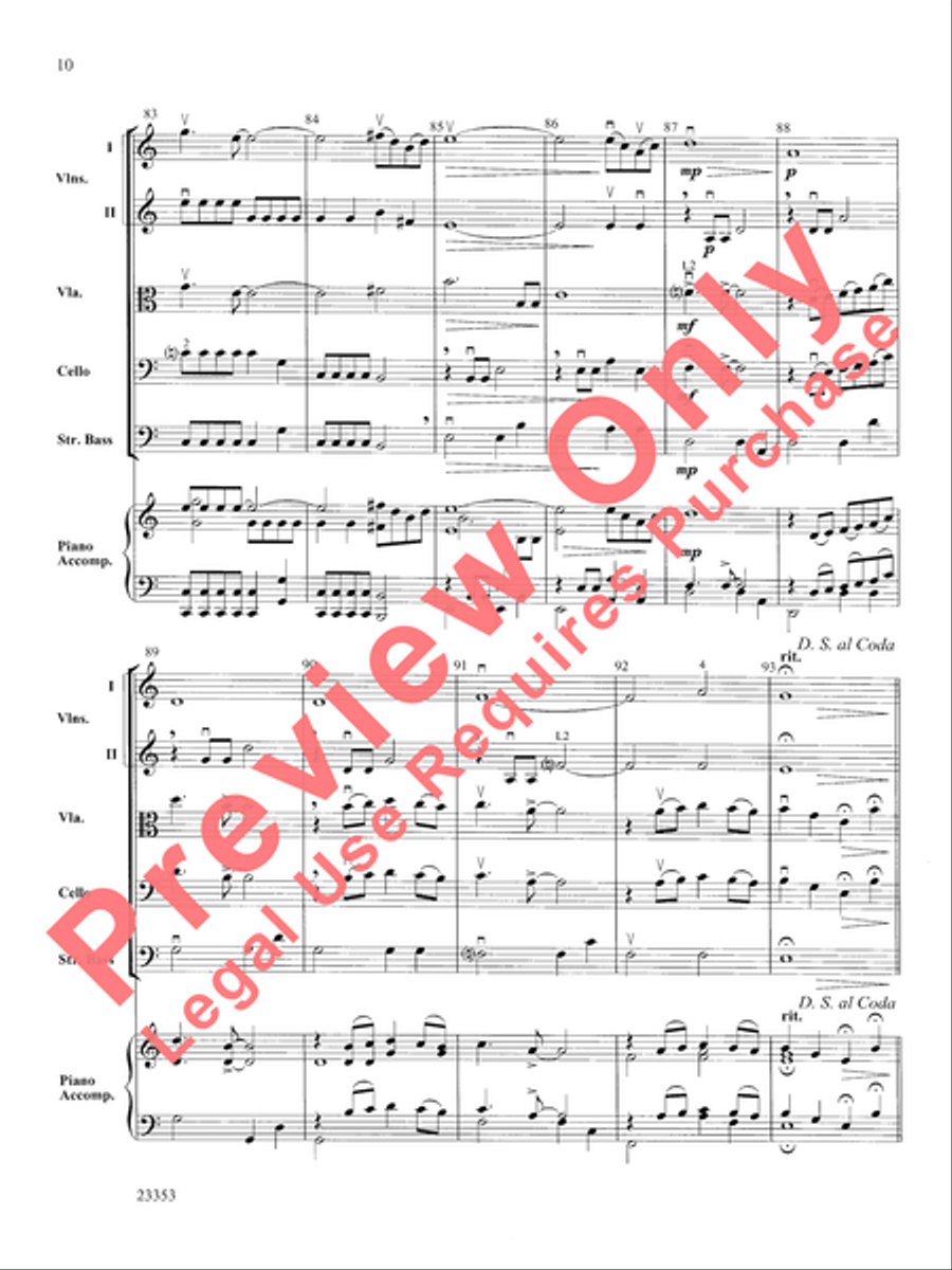 Conquistador! String Orchestra scores gallery preview page 11