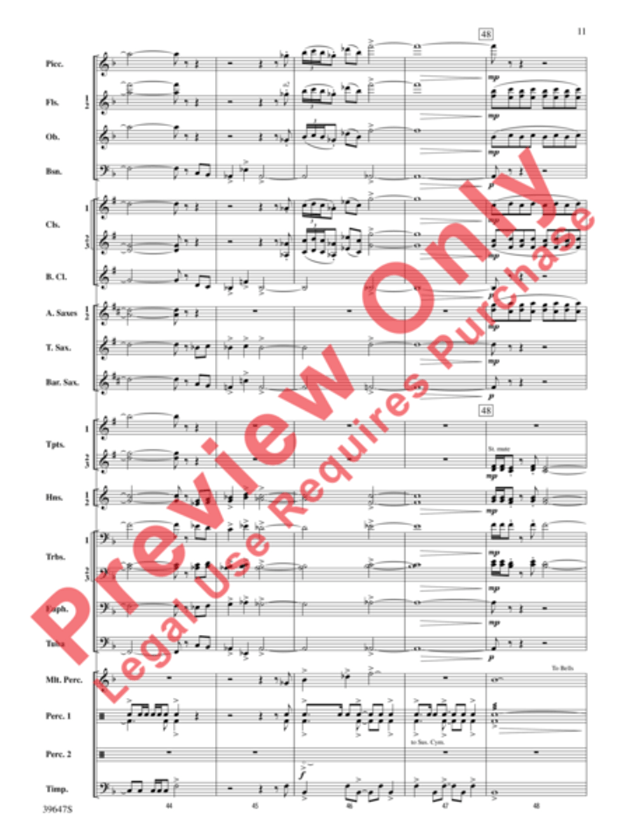 Oak Island Odyssey Oak Island Odyssey Concert Band scores gallery preview page 12