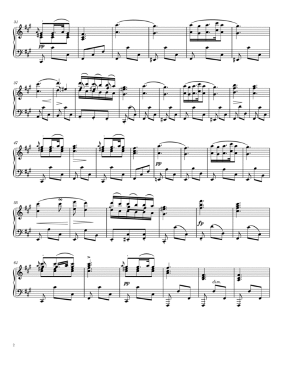 Schubert - Piano Sonata No.20 in A major, D.959 - II.Andantino - Original For Piano Solo Piano Solo scores gallery preview page 2