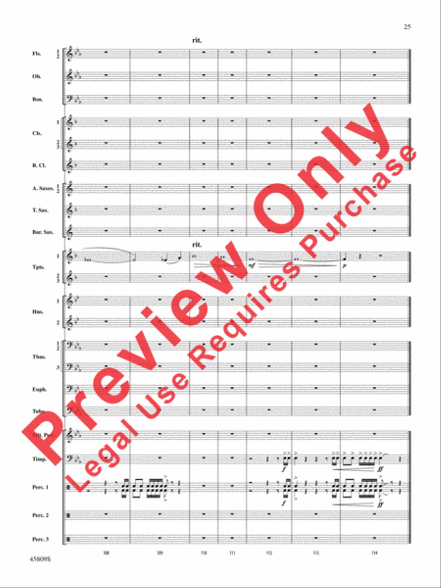 At the Movies with James Horner Concert Band scores gallery preview page 26