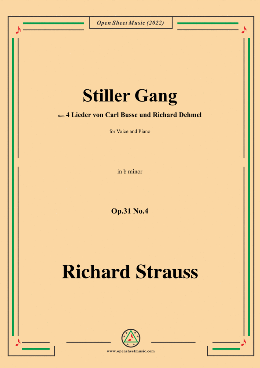 Richard Strauss-Stiller Gang,in b minor,Op.31 No.4 image number null