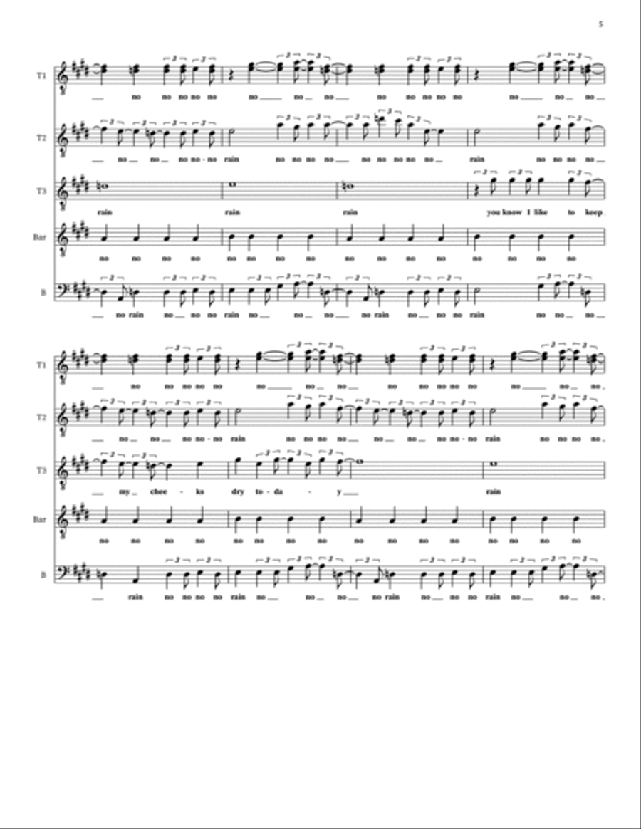No Rain No Rain Choir scores gallery preview page 5
