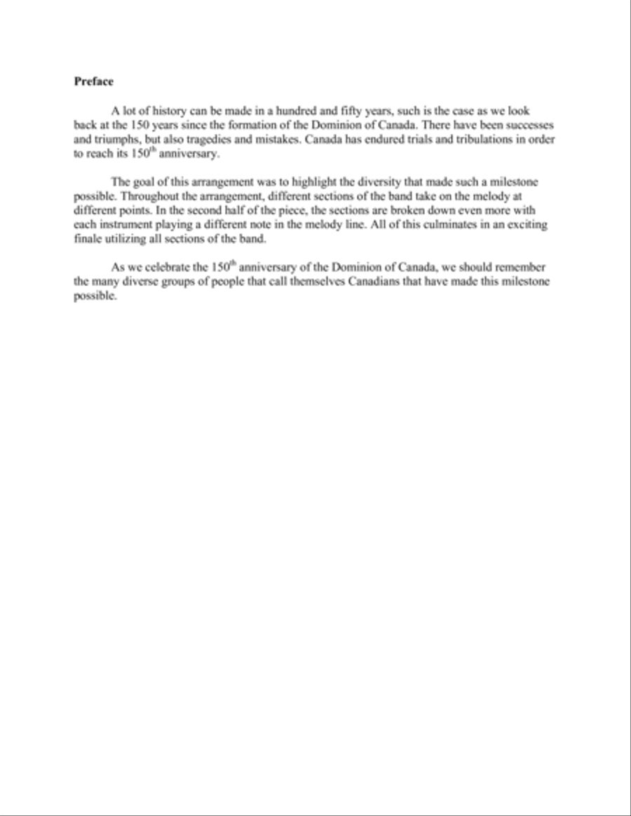 O Canada Concert Band scores gallery preview page 3