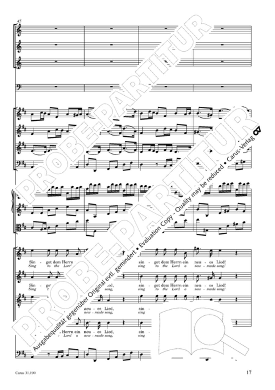 Sing to the Lord a new song (Singet dem Herrn ein neues Lied) ATB scores gallery preview page 18