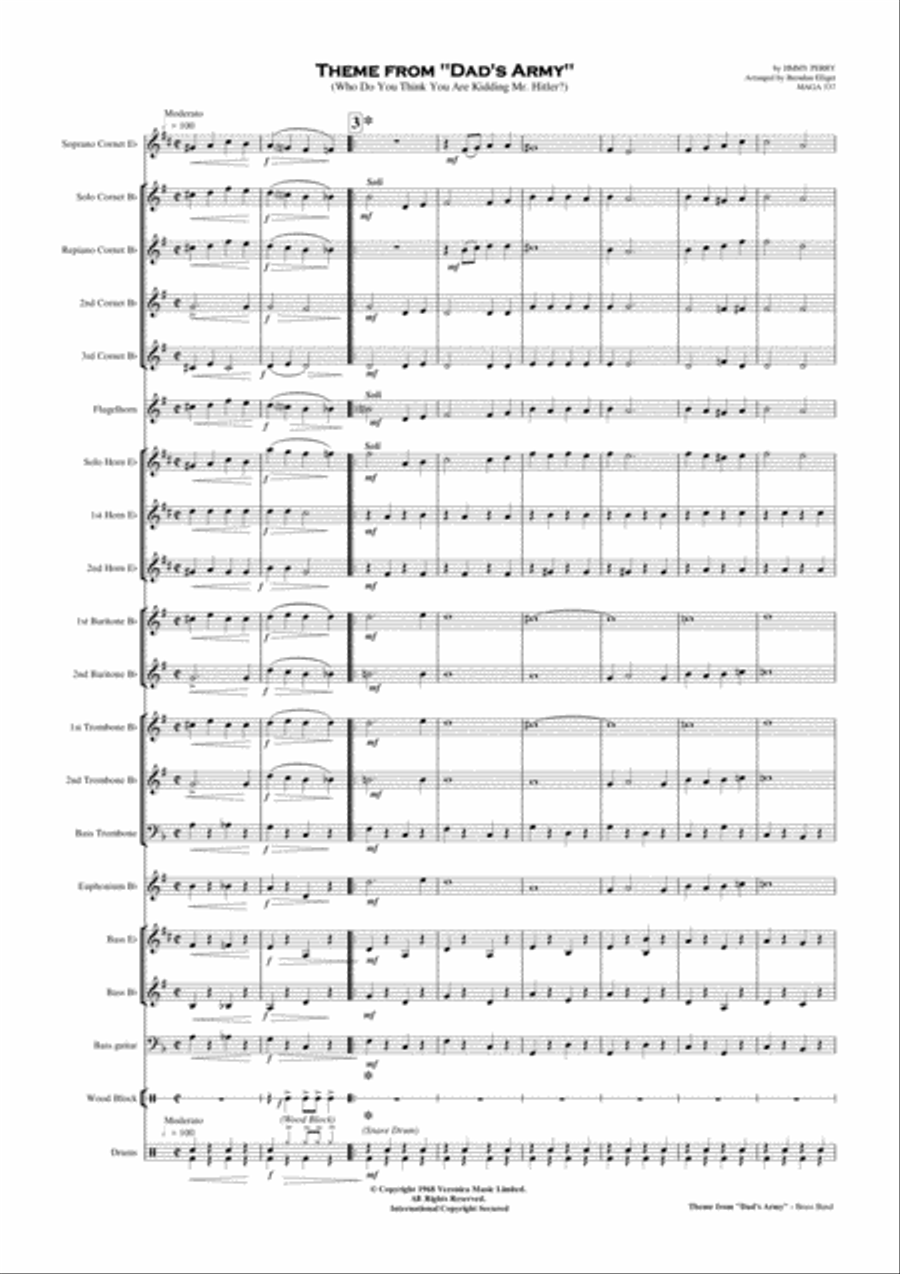 Who Do You Think You Are Kidding Mr. Hit Brass Ensemble scores gallery preview page 2