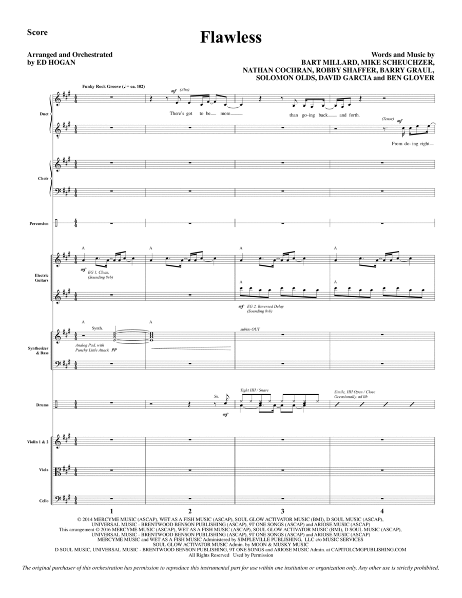 Flawless - Full Score Choir scores gallery preview page 1