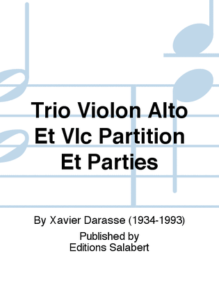 Trio Violon Alto Et Vlc Partition Et Parties