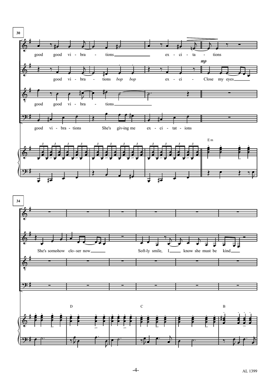 God Only Knows Choir scores gallery preview page 4