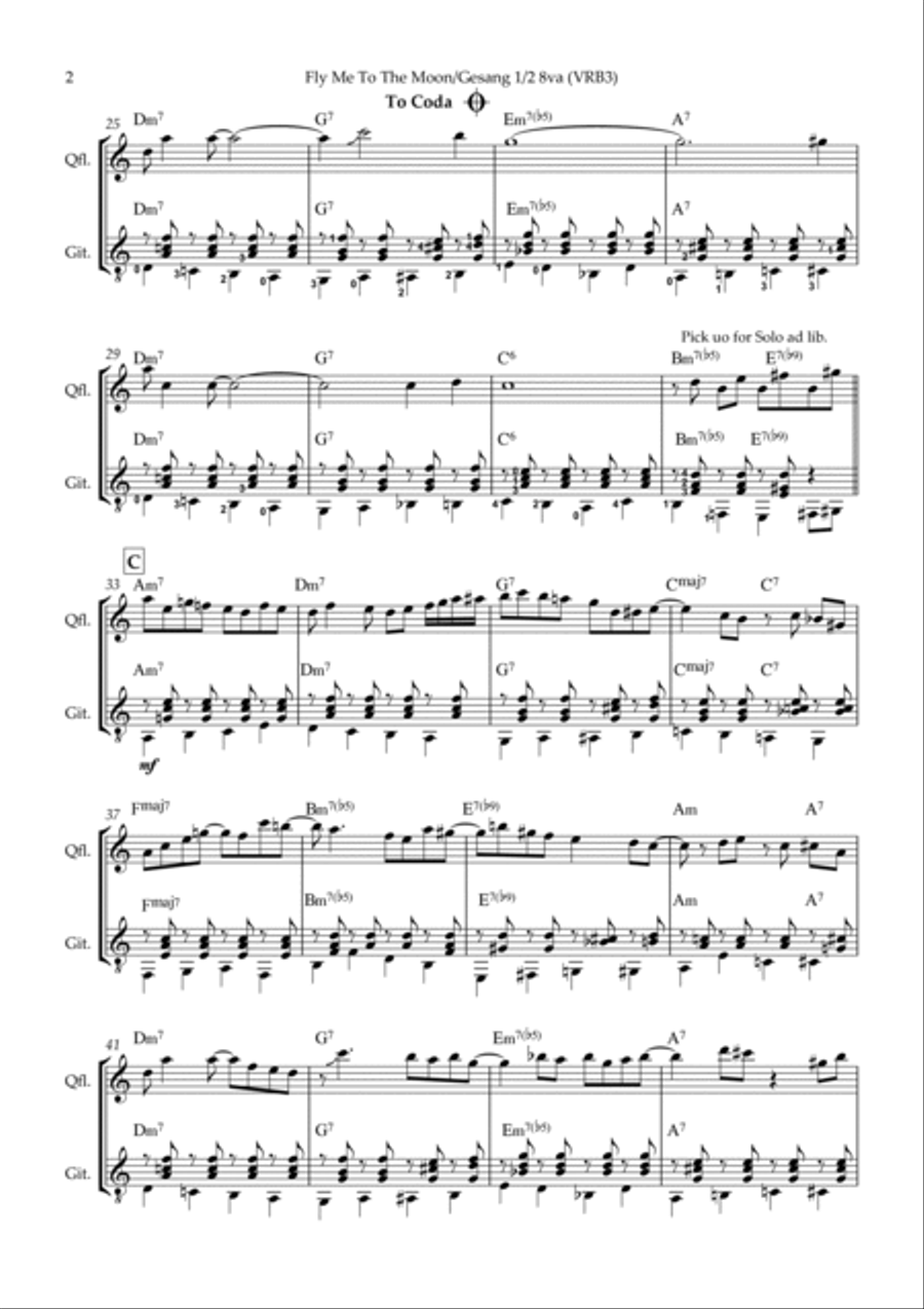 Fly Me To The Moon (In Other Words) Flute scores gallery preview page 3