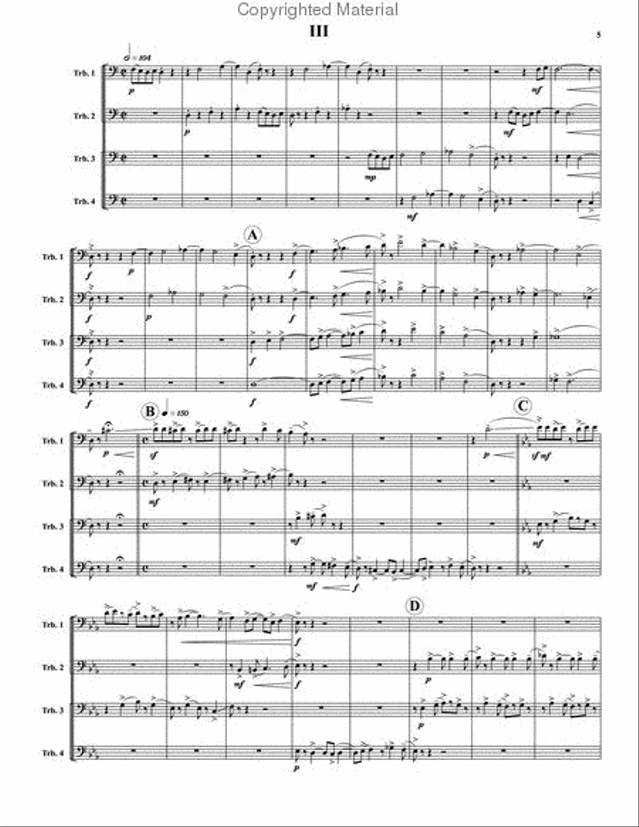 Three Temperaments Three Temperaments Trombone Quartet scores gallery preview page 3