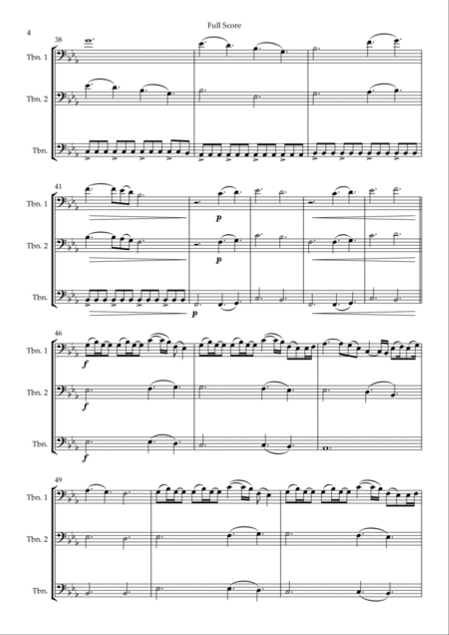 A Thousand Years A Thousand Years Trombone Trio scores gallery preview page 4