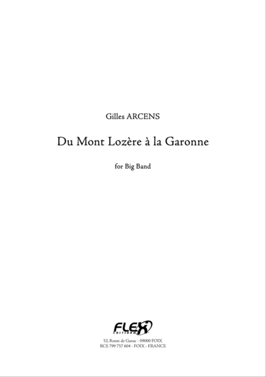 Du Mont Lozere a la Garonne Big Band scores gallery preview page 1
