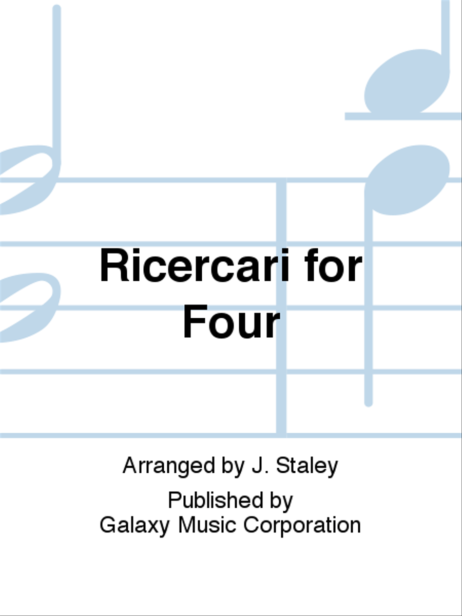 Musicque de Joye: Ricercari for Four Recorder scores gallery preview page 1