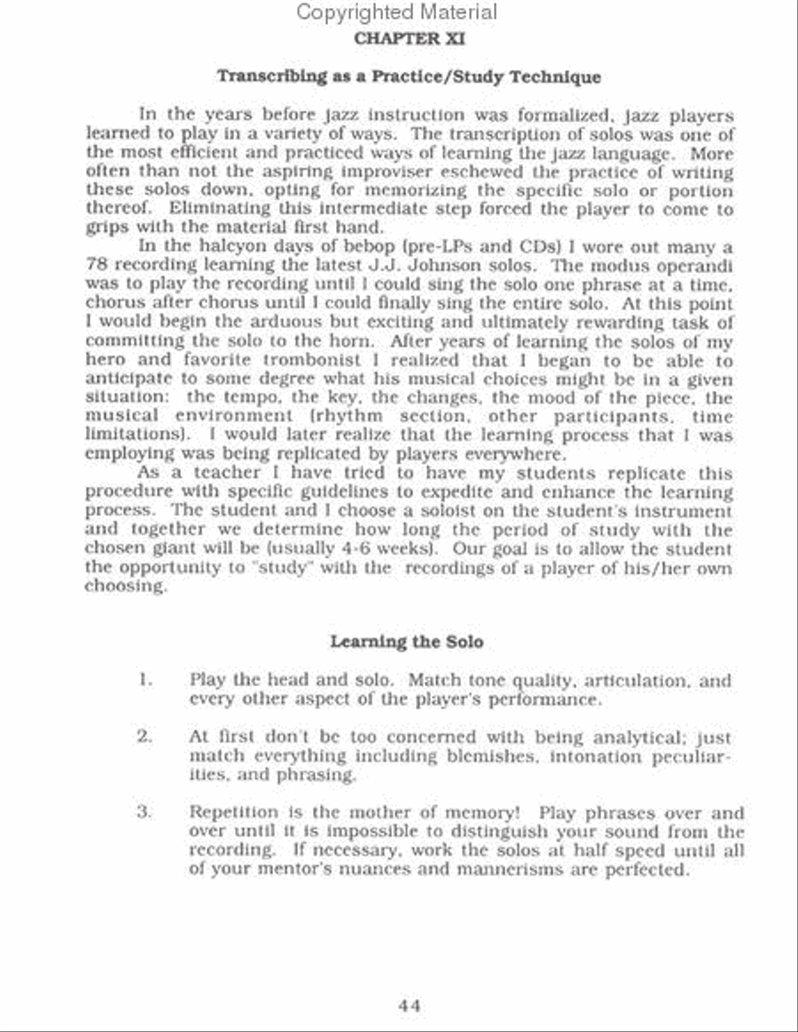 Practicing Jazz: A Creative Approach C Instrument scores gallery preview page 7