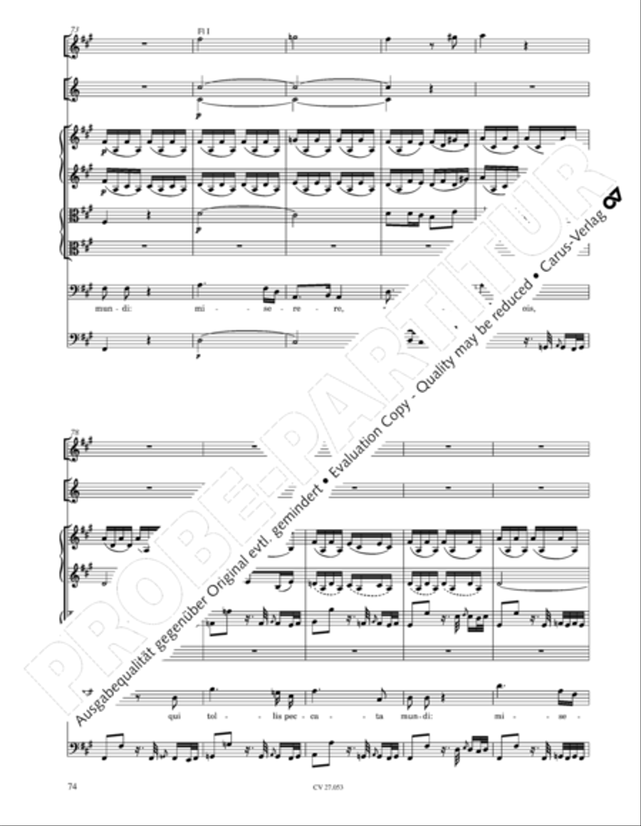 Creation Mass in A-major after Joseph Haydn (Schopfungsmesse in A nach Joseph Haydn) 4-Part scores gallery preview page 75