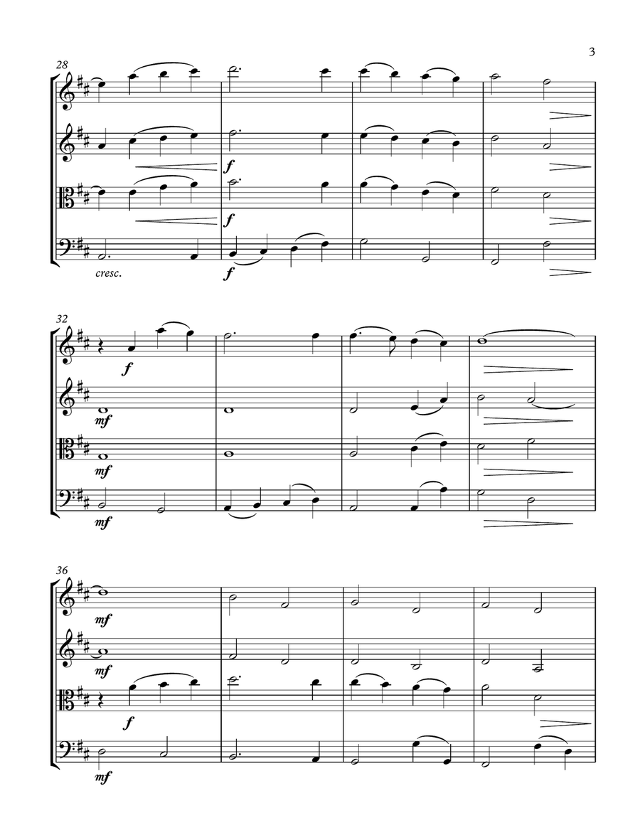 You Raise Me Up String Quartet scores gallery preview page 3