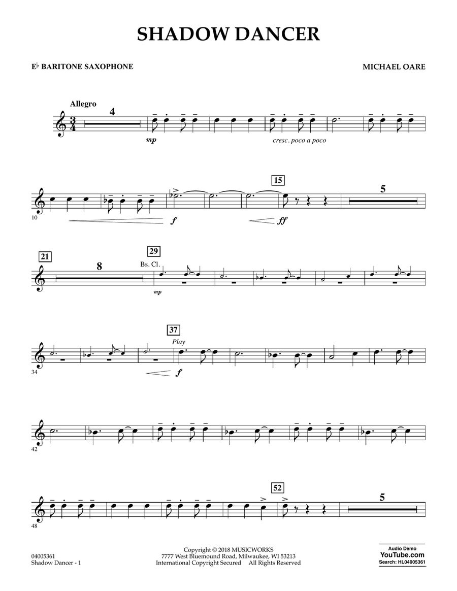 Shadow Dancer - Eb Baritone Saxophone