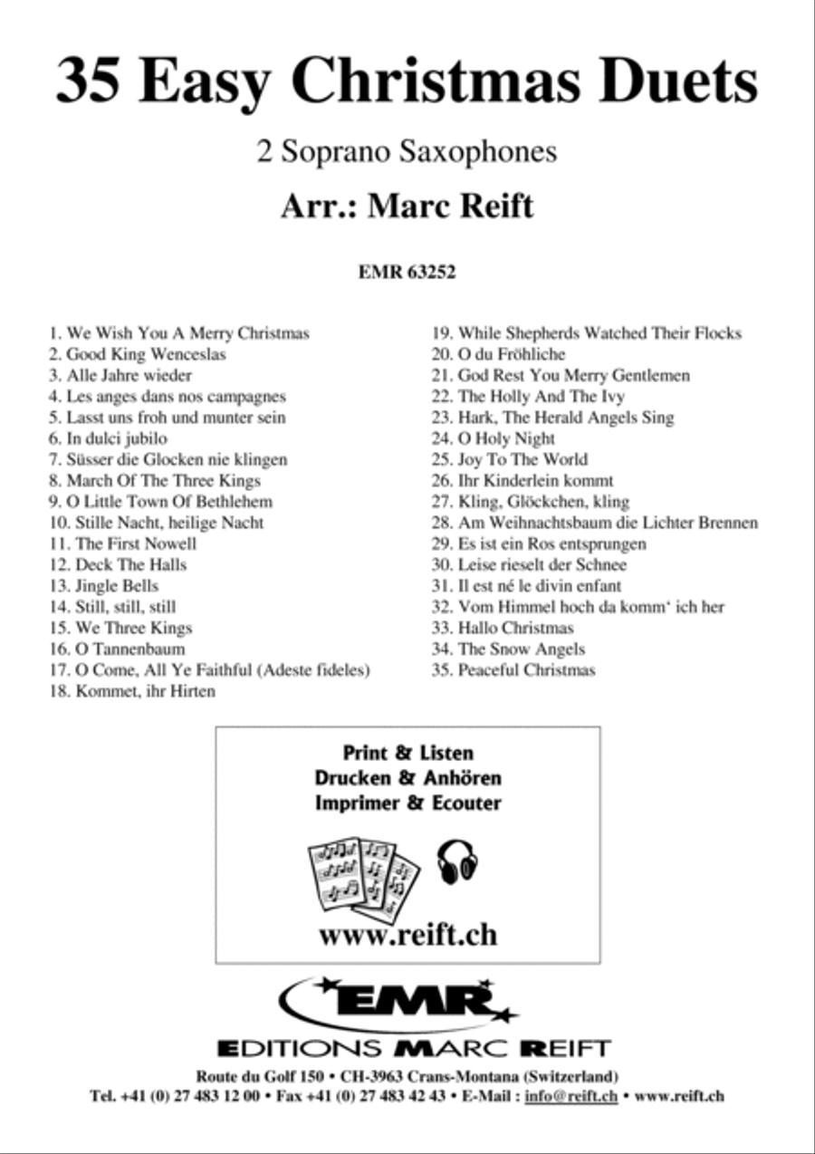 35 Easy Christmas Duets Soprano Saxophone scores gallery preview page 2