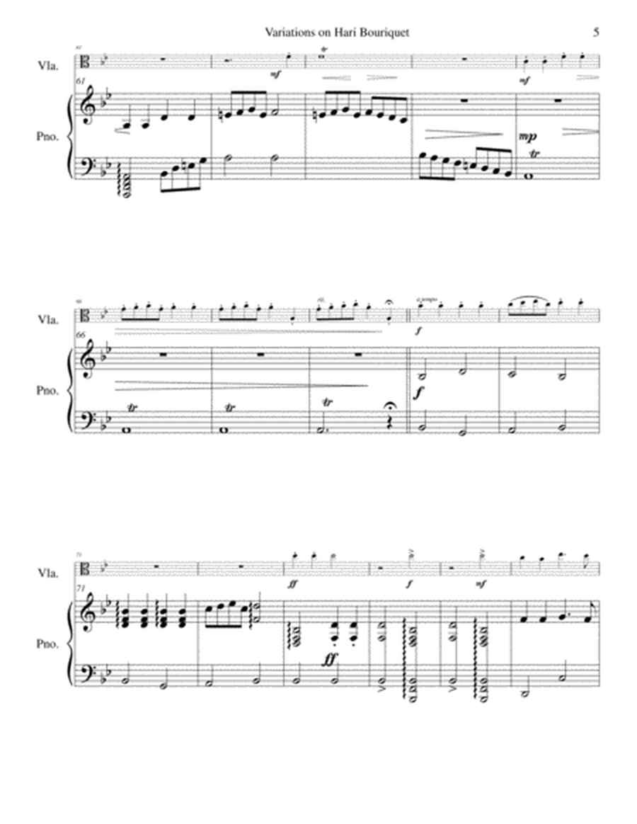 Variations on Hari Bouriquet for viola and piano image number null