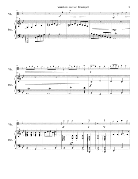 Variations on Hari Bouriquet for viola and piano image number null