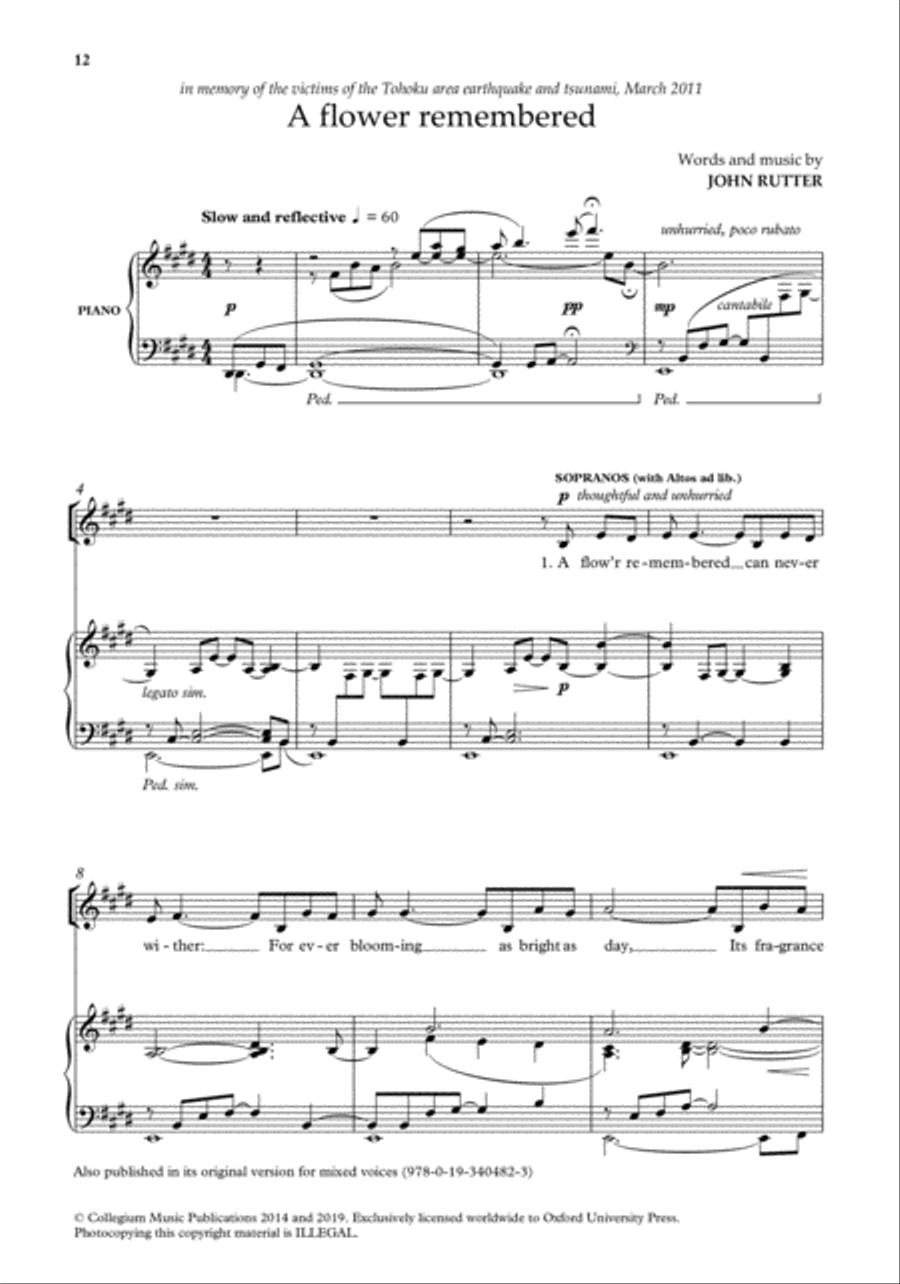 Anthems and Choral Songs for upper-voice choirs 3-Part scores gallery preview page 3