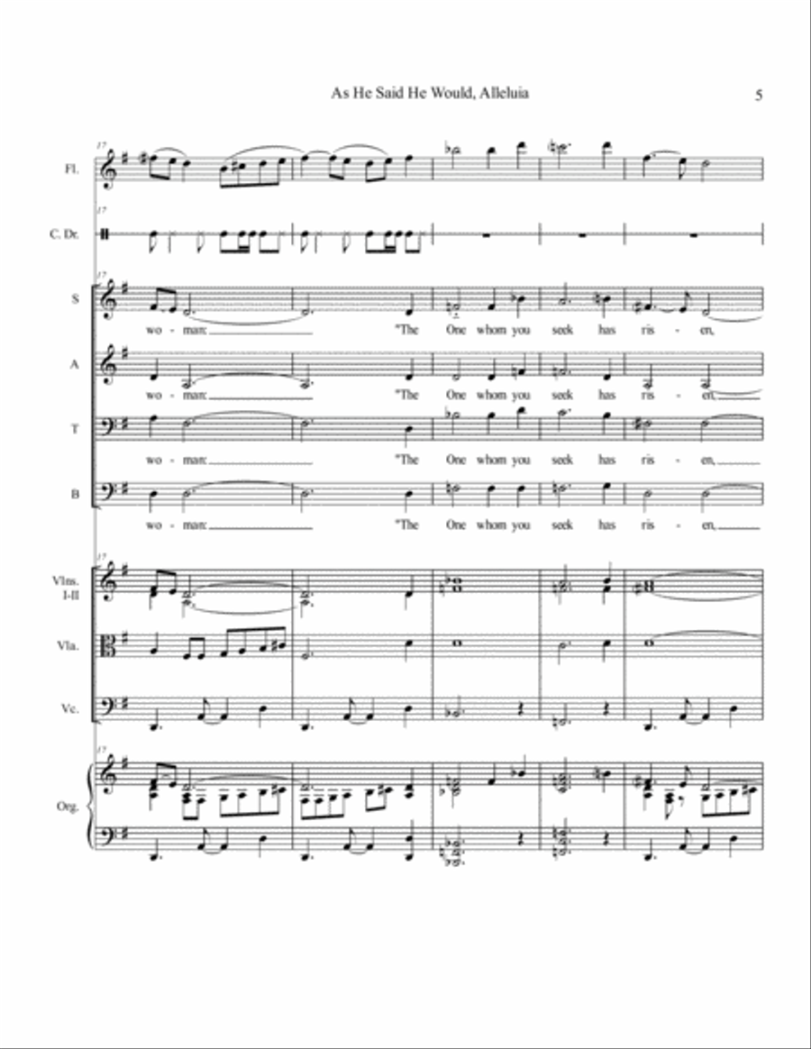 As He Said He Would 4-Part scores gallery preview page 6
