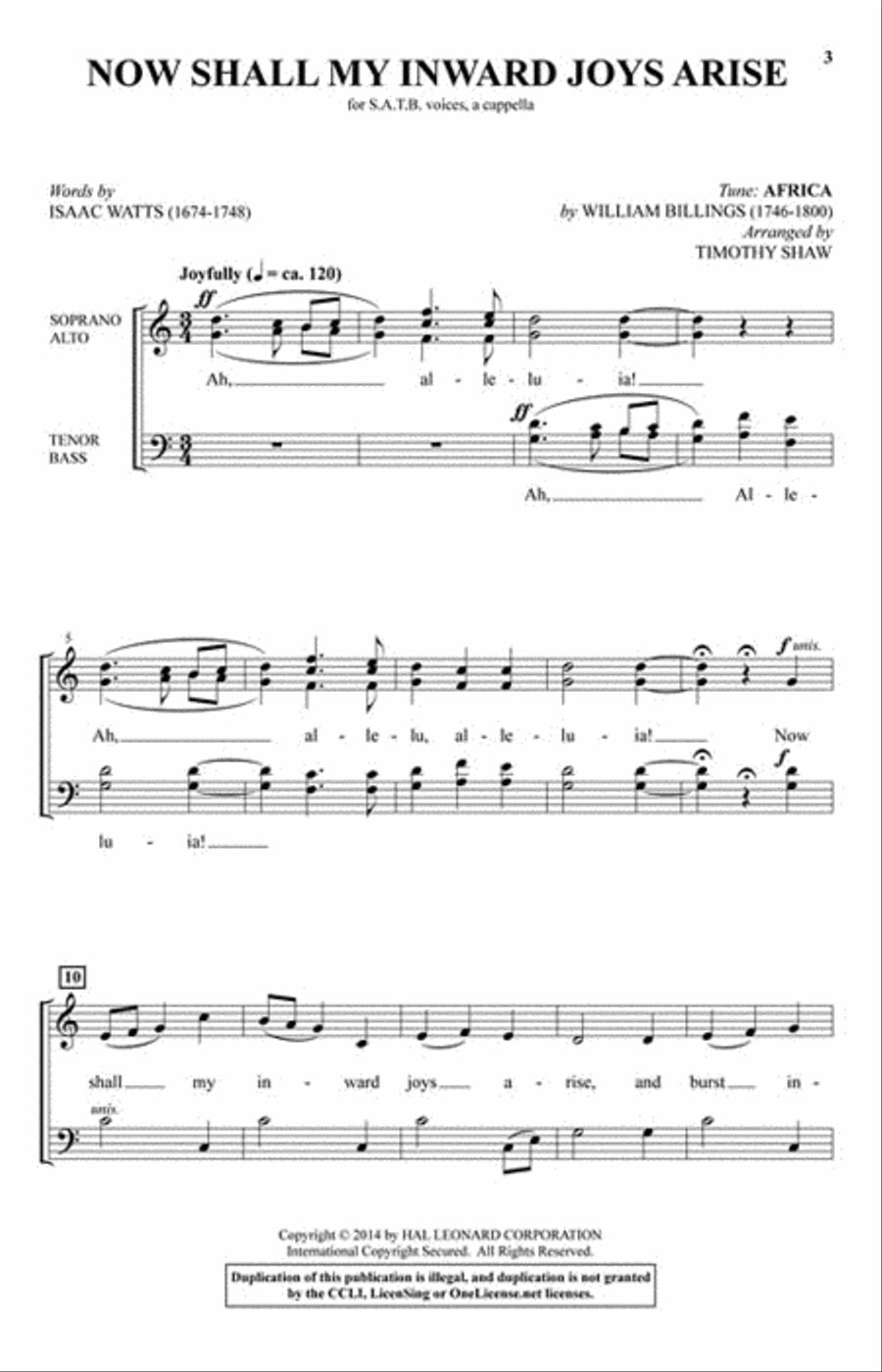 Now Shall My Inward Joys Arise 4-Part scores gallery preview page 2