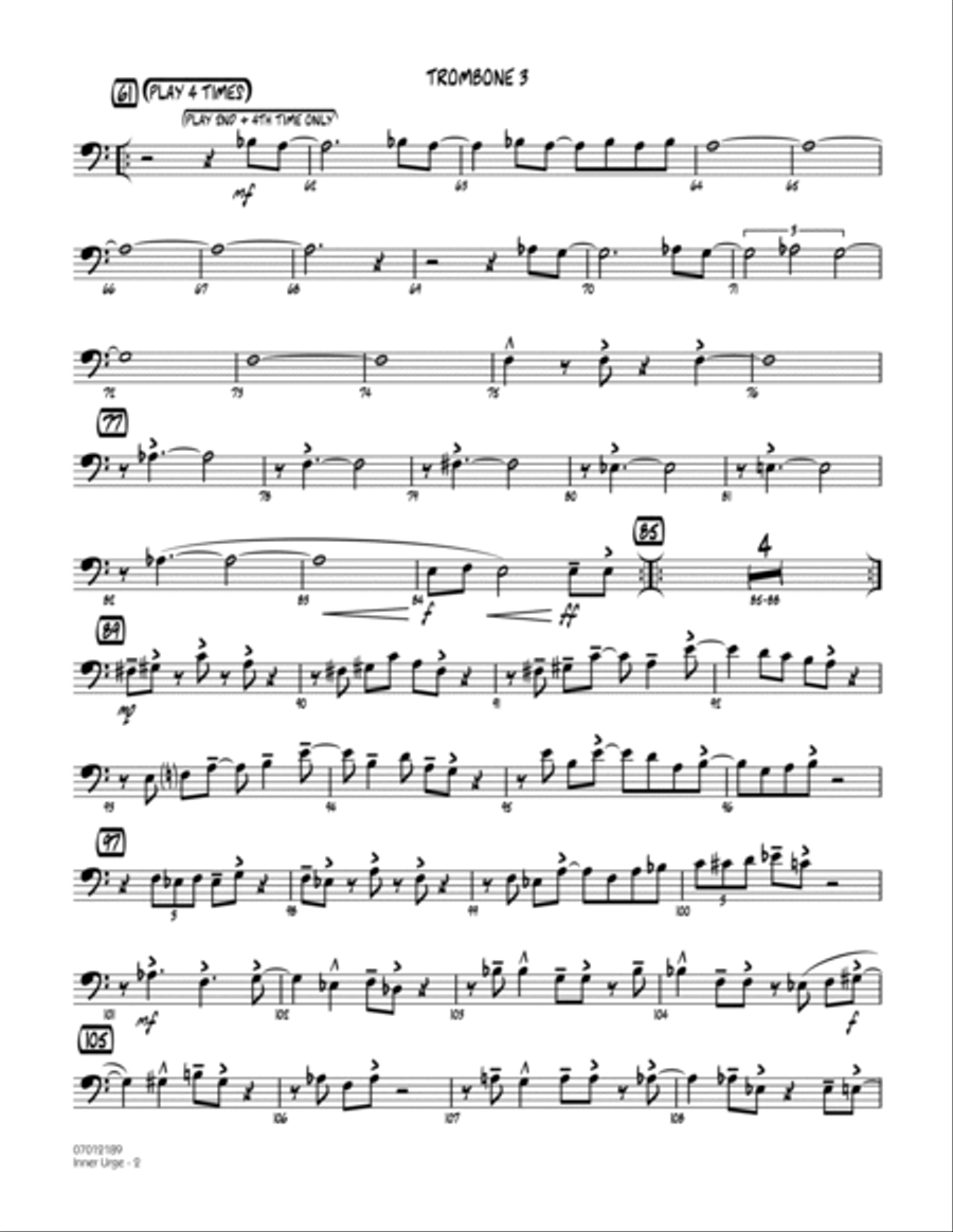 Inner Urge - Trombone 3 Inner Urge - Trombone 3 Trombone scores gallery preview page 2