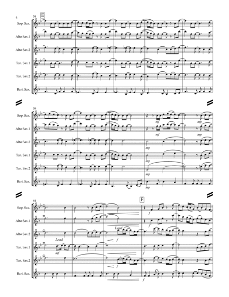Holy Is The Lord Saxophone Quintet scores gallery preview page 5