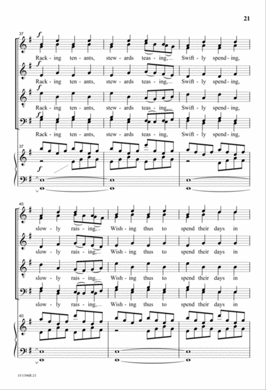 Three Irish Folk Songs Divisi scores gallery preview page 21