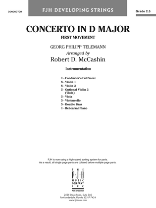 Concerto in D Major: Score