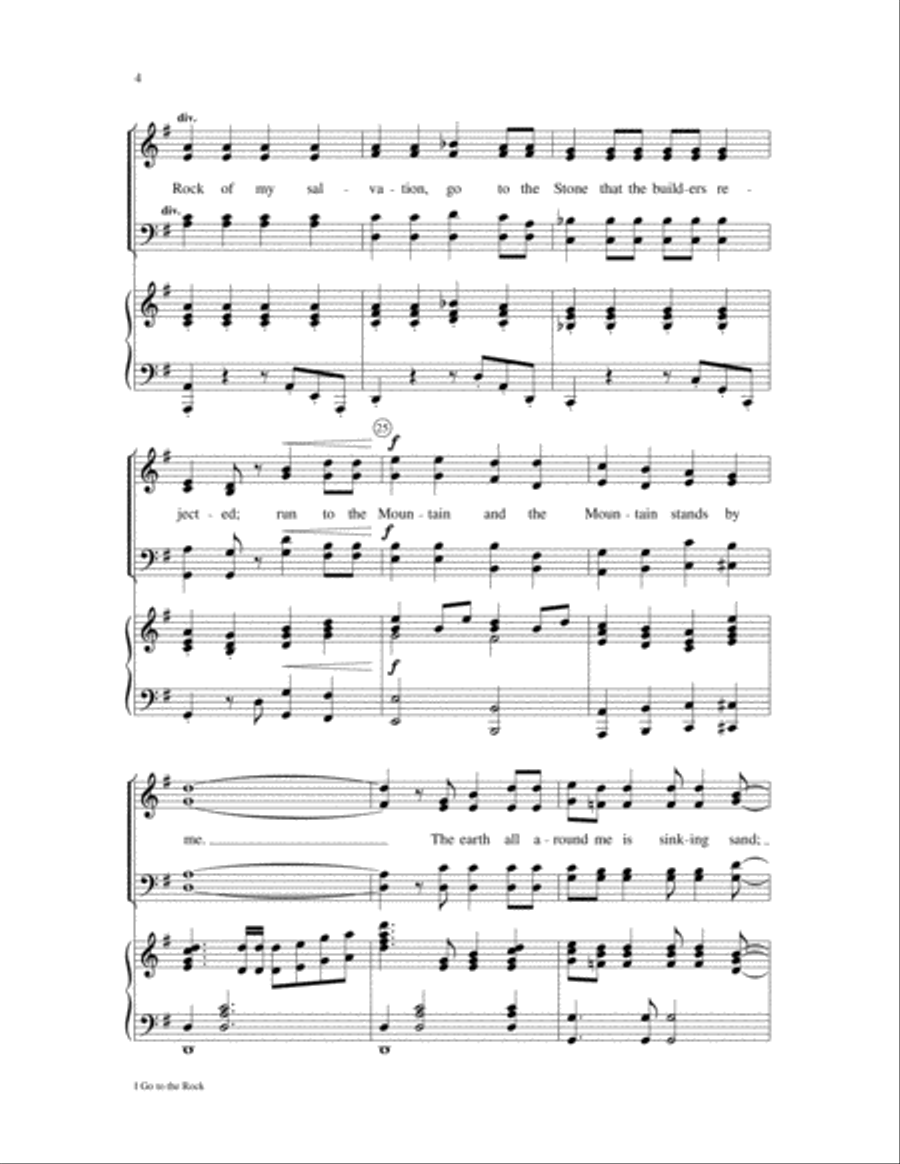 I Go to the Rock 4-Part scores gallery preview page 4