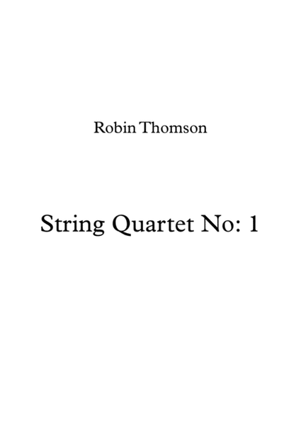String Quartet No: 1 image number null