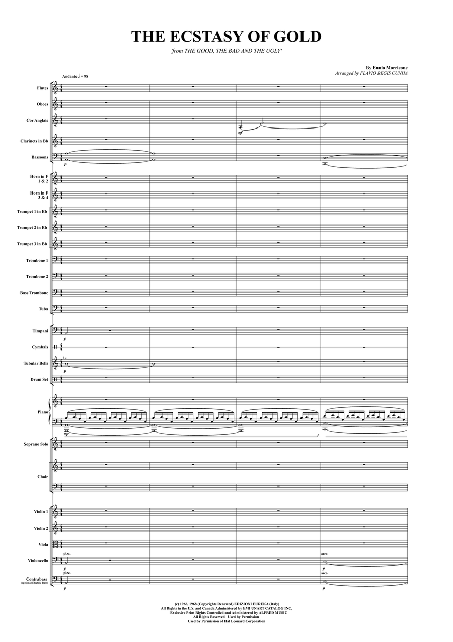 The Ecstasy Of Gold from THE GOOD, THE BAD AND THE UGLY Full Orchestra scores gallery preview page 3