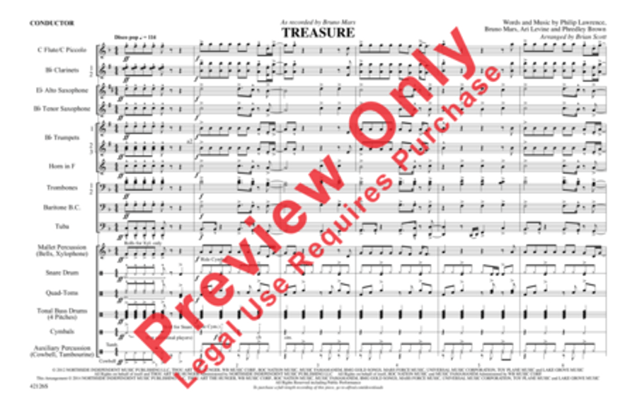 Treasure Marching Band scores gallery preview page 2