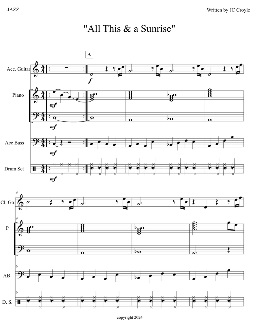 All This & a Sunrise Jazz Ensemble scores gallery preview page 3