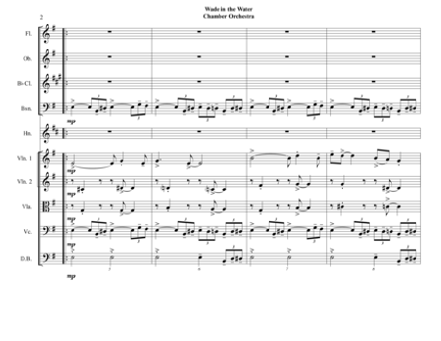 Wade in the Water - Chamber Orchestra - Intermediate Jazz Chamber Orchestra scores gallery preview page 2