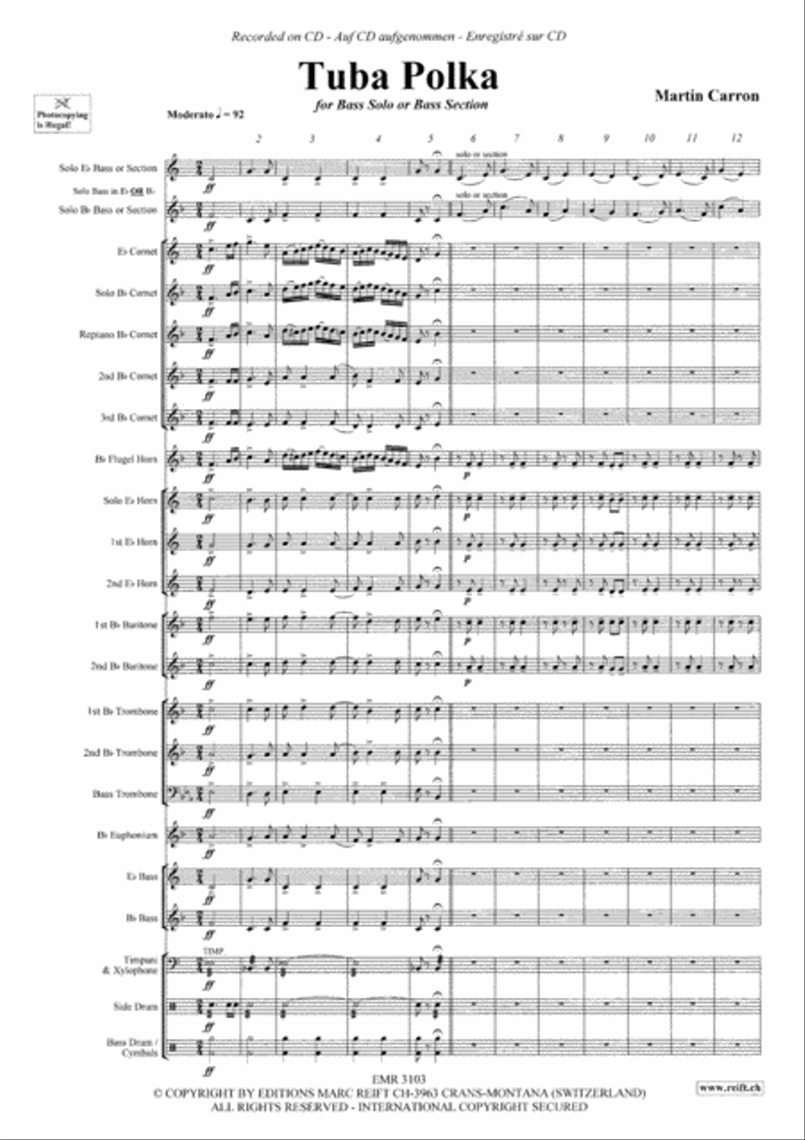 Tuba Polka Tuba Polka Brass Band scores gallery preview page 4