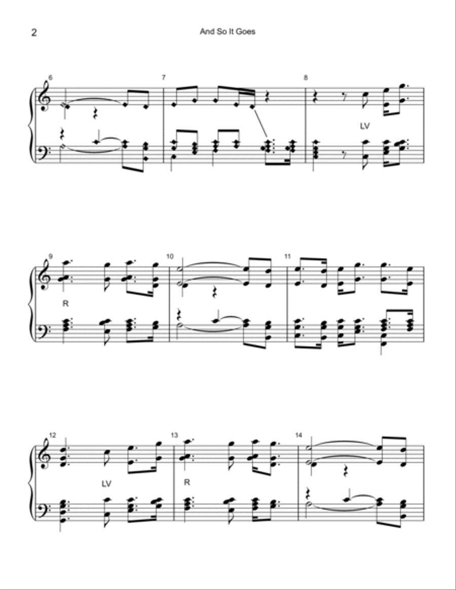 And So It Goes Handbell Choir scores gallery preview page 2