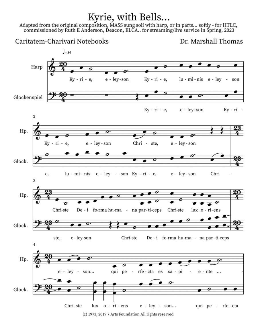 Kyrie, with Bells... Kyrie, with Bells... Small Ensemble scores gallery preview page 1