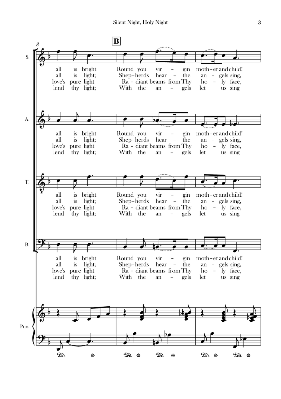 Silent Night, Holy Night Silent Night, Holy Night 4-Part scores gallery preview page 3